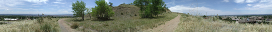 View of downtown from the side of Green Mountain